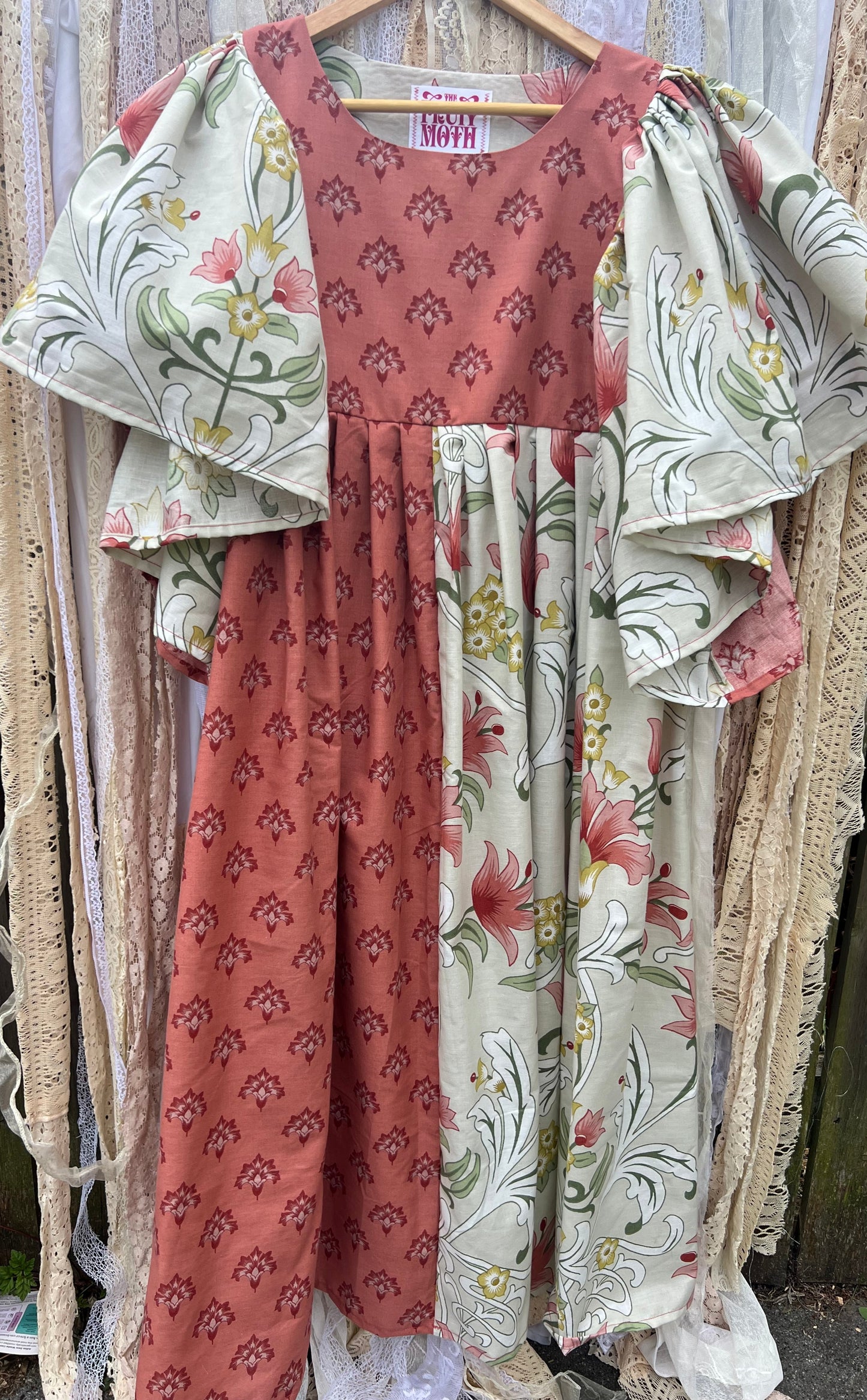 'Sarah' Arts & Crafts Mix Print Maxi Dress