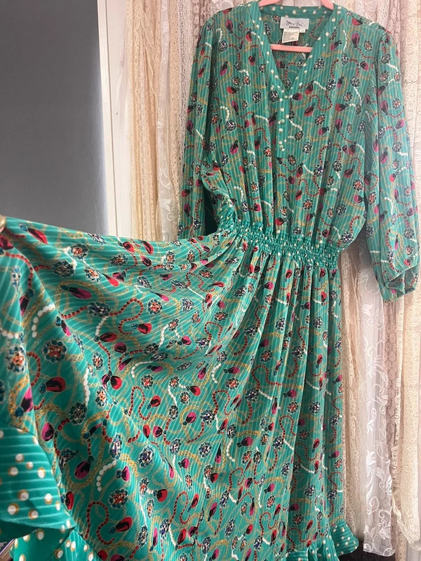 Diane Freis incredible vintage 1980s jewel print dress The Fruit Moth Diane Freis incredible vintage 1980s jewel print dress The Fruit Moth