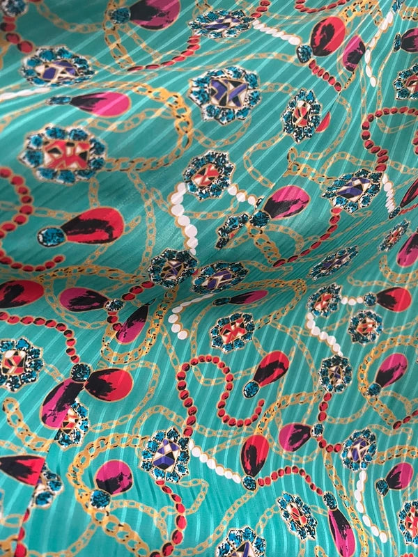 Diane Freis incredible vintage 1980s jewel print dress
