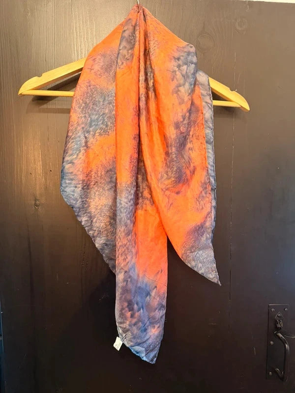 Tie dye 100% silk square scarf