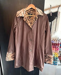 Dennis by Dennis Basso rare vintage reversible tiger print coat