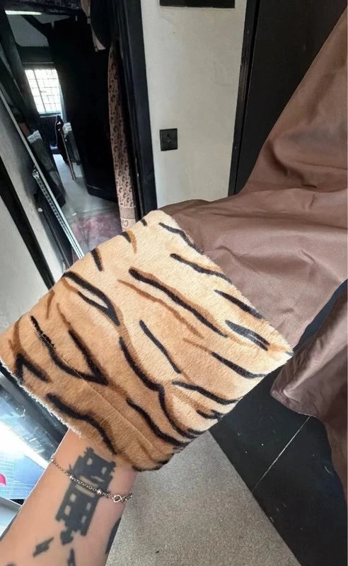 Dennis by Dennis Basso rare vintage reversible tiger print coat