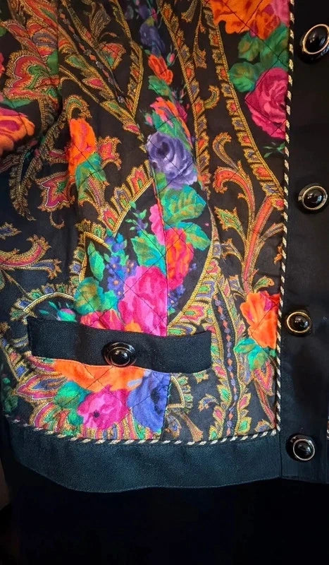 Incredible 80s vintage Gerry Weber quilted multicoloured jacket