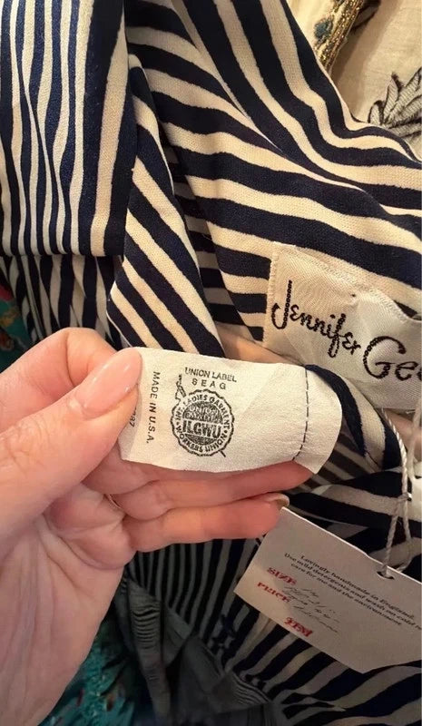 Vintage Union Label Jennifer Gee Striped dress