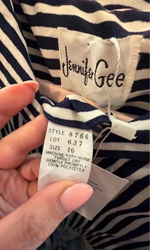Vintage Union Label Jennifer Gee Striped dress