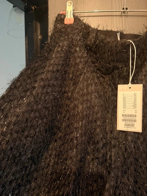 COS eyelash metallic black culotte and top set BNWT