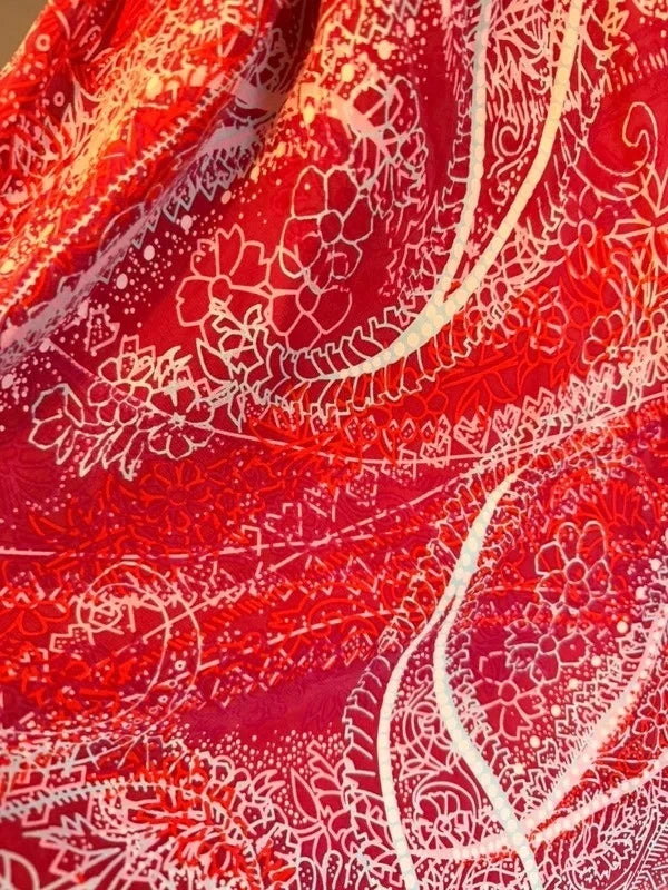 Y2K Vintage Silk Coast Paisley Dress