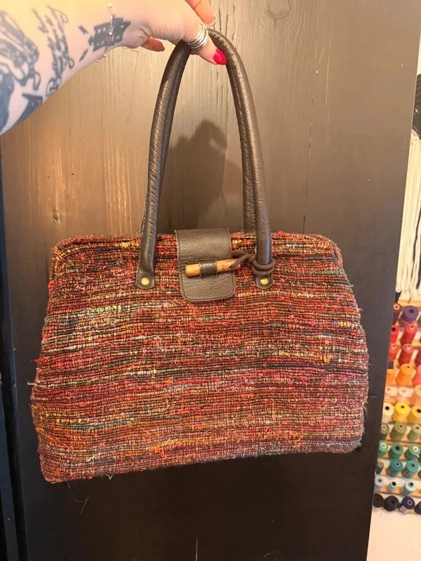 Vintage EAST woven boho handbag