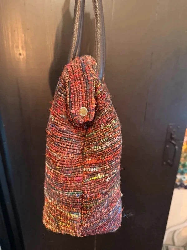 Vintage EAST woven boho handbag