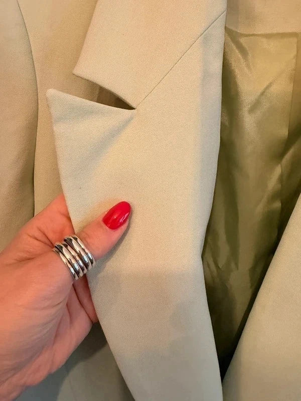 Kaleidoscope mint green pistachio blazer