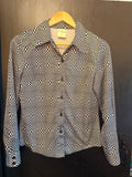 Vintage Etam Checkerboard pattern stretch shirt