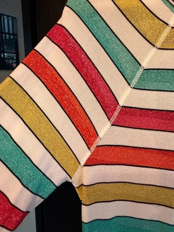 Marccain metallic rainbow knit top
