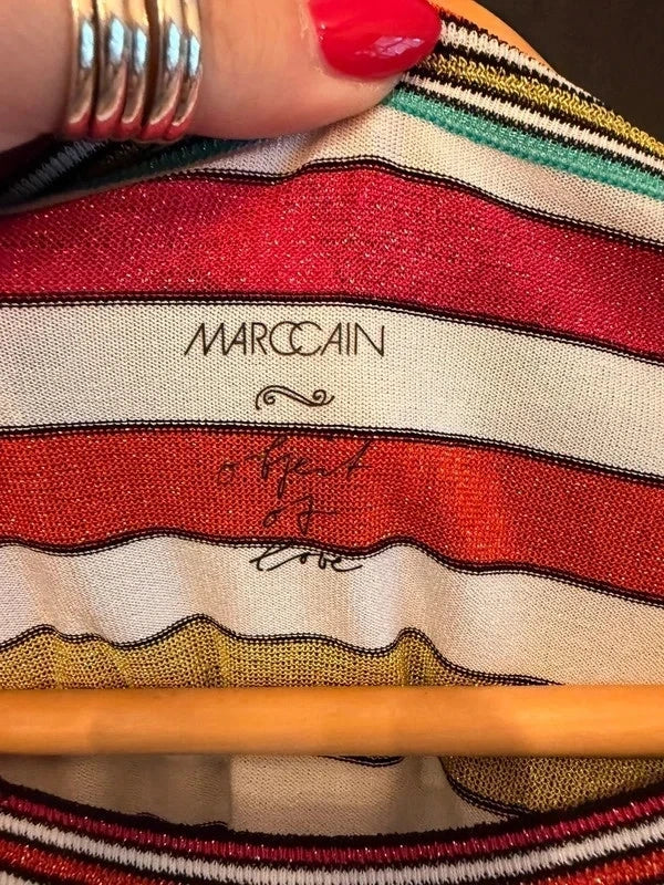Marccain metallic rainbow knit top