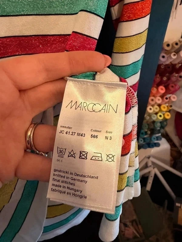 Marccain metallic rainbow knit top