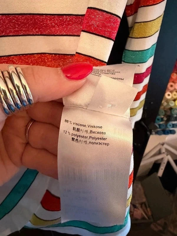 Marccain metallic rainbow knit top