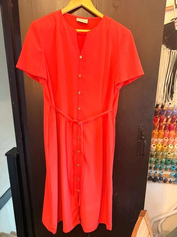 Jacques Vert coral midi shirt dress