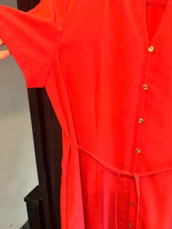 Jacques Vert coral midi shirt dress