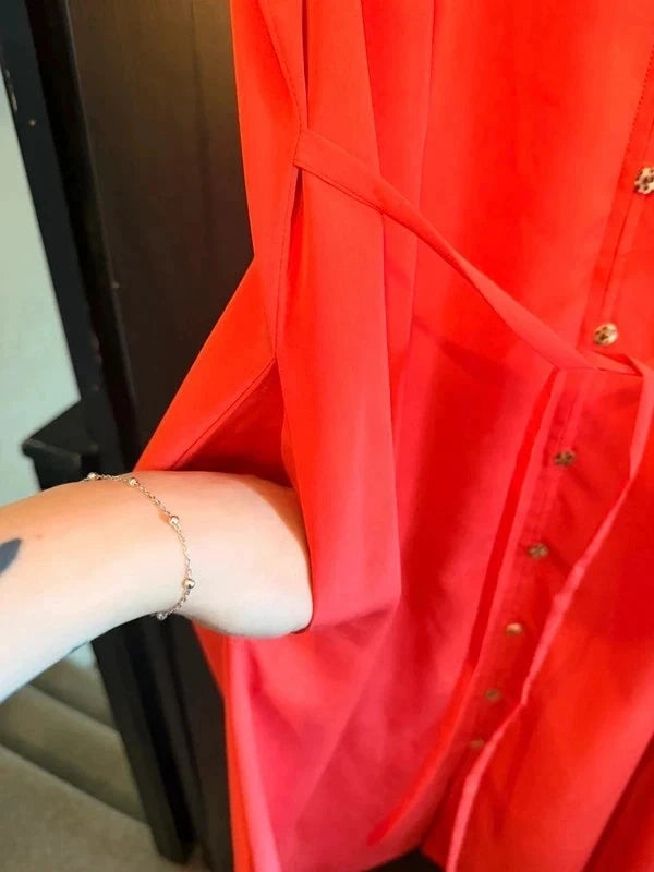 Jacques Vert coral midi shirt dress