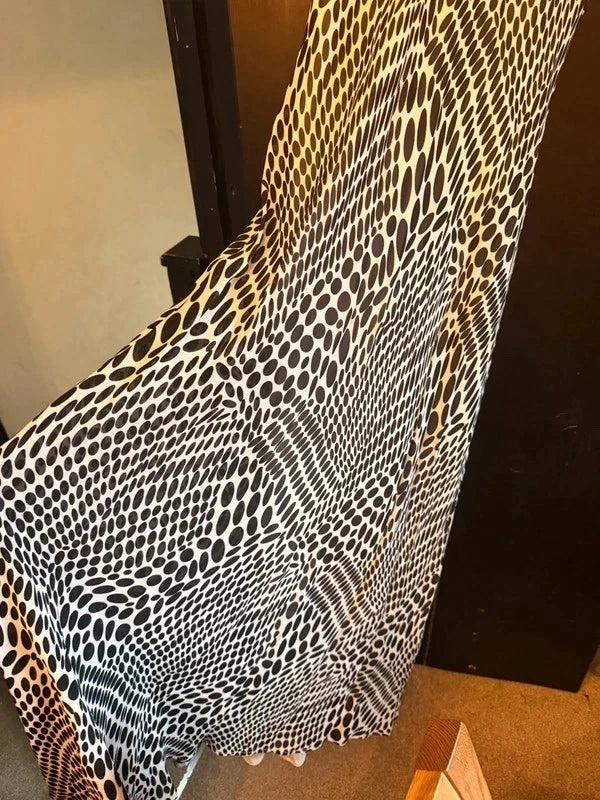 Vintage Y2K 90s Chou Chou polka dot bias cut strappy maxi dress