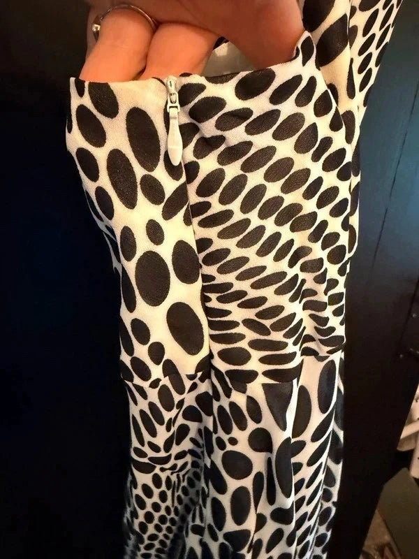 Vintage Y2K 90s Chou Chou polka dot bias cut strappy maxi dress