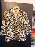Vintage Silkland zebra print silk shirt