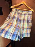 Gorgeous vintage check summer cotton shorts
