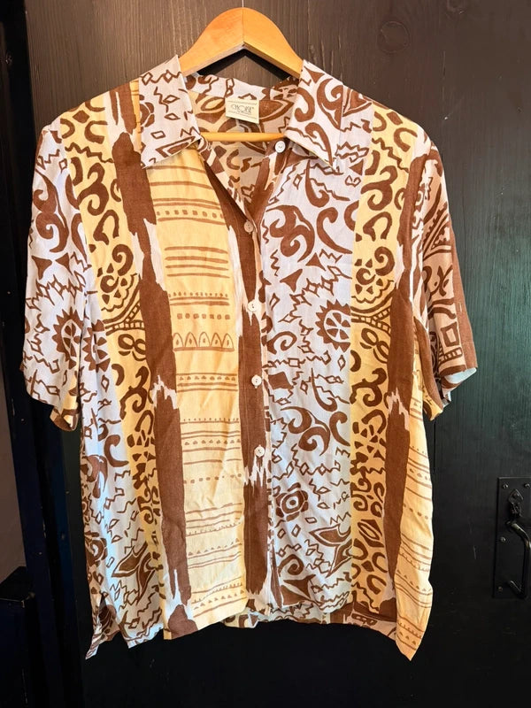 Vintage 80s patterned shirt size 12