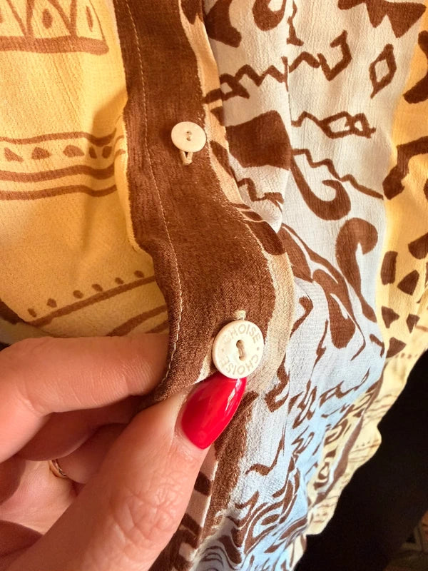 Vintage 80s patterned shirt size 12