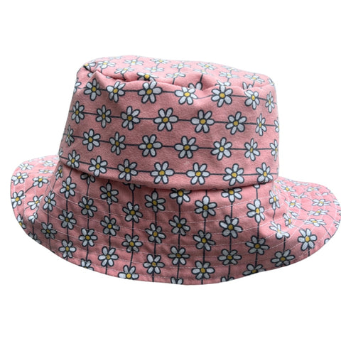 Marie Daisy and Retro Floral Reversible Bucket Hat