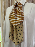 Animal Print Reversible Cravat
