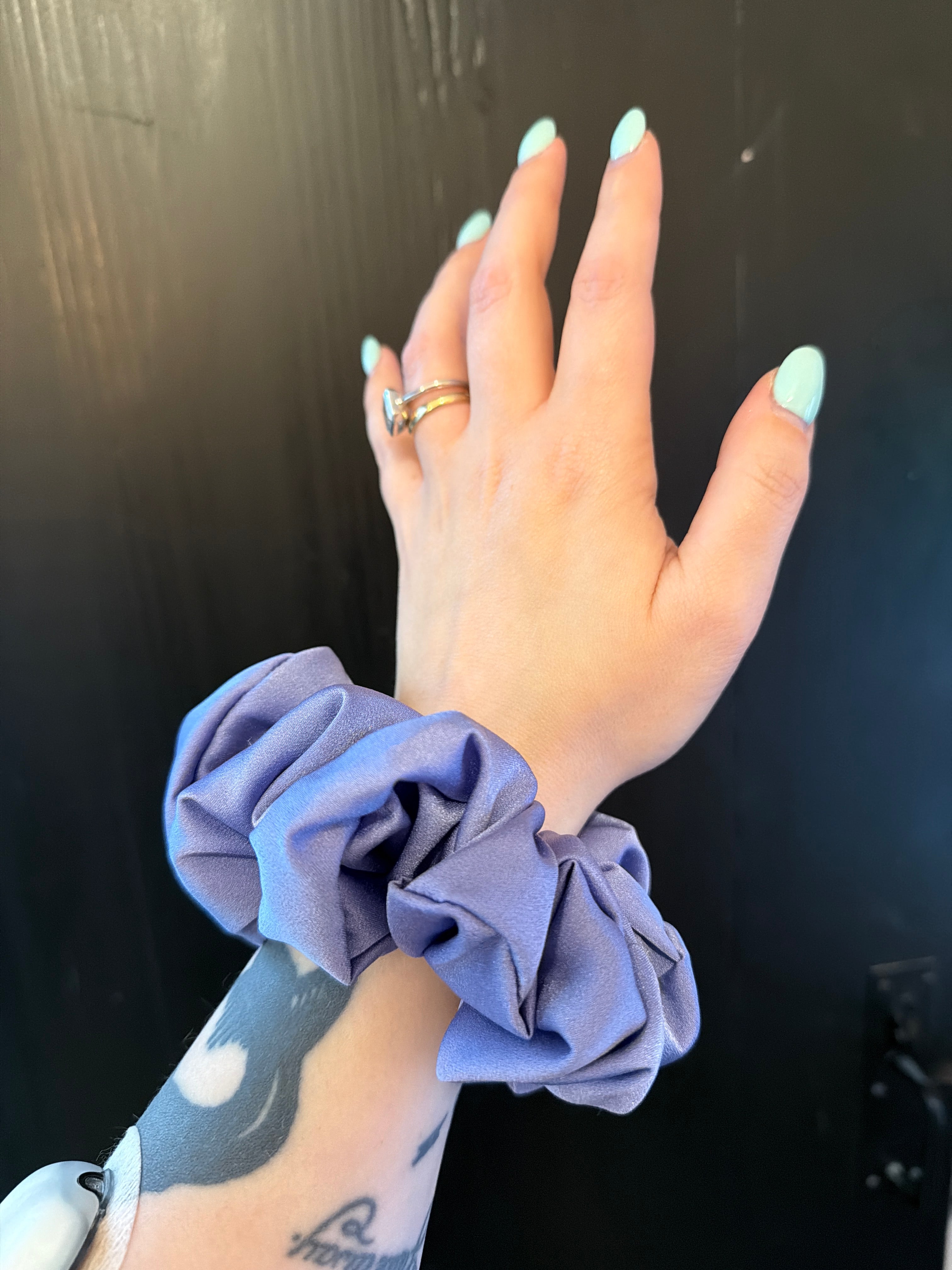 Lilac Satin Scrunchie