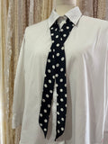 Black Polkadot Skinny Scarf