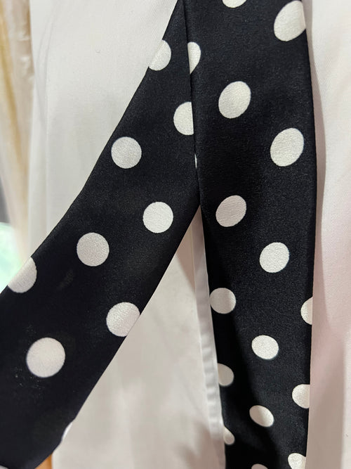 Black Polkadot Skinny Scarf