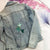 Cacti Embroidered Acid Wash Denim Jacket
