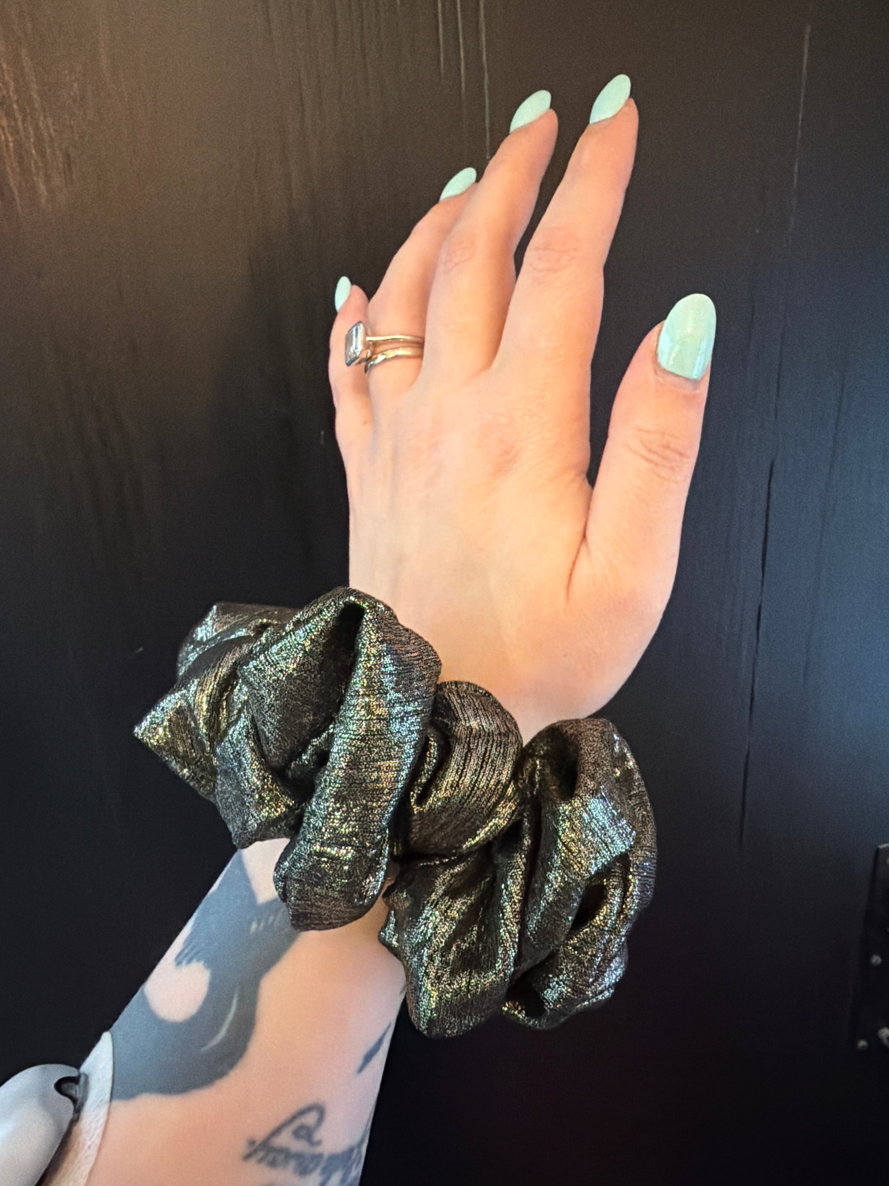 Bronze Metallic Scrunchie