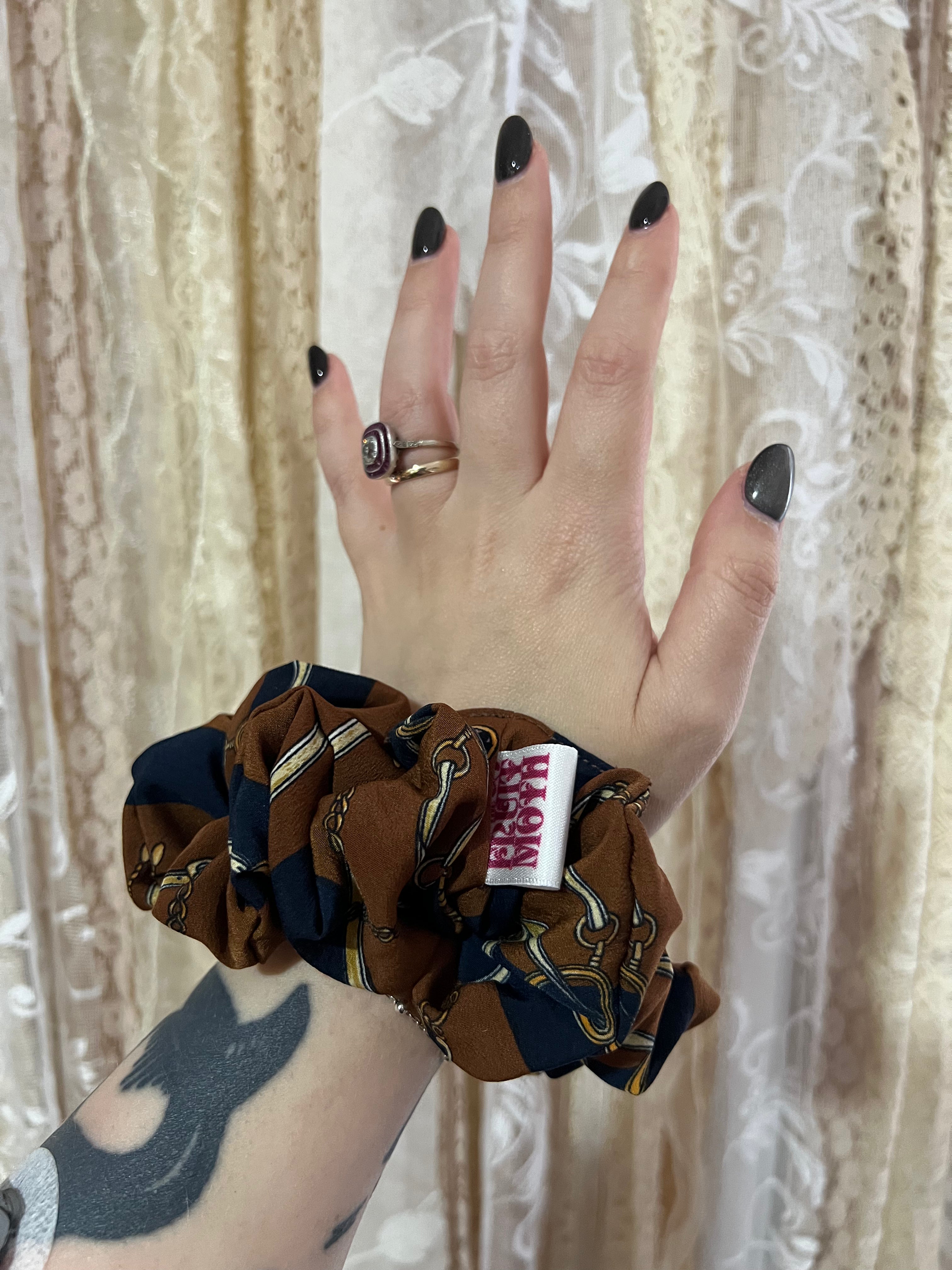 Equestrian Stripe Scrunchie