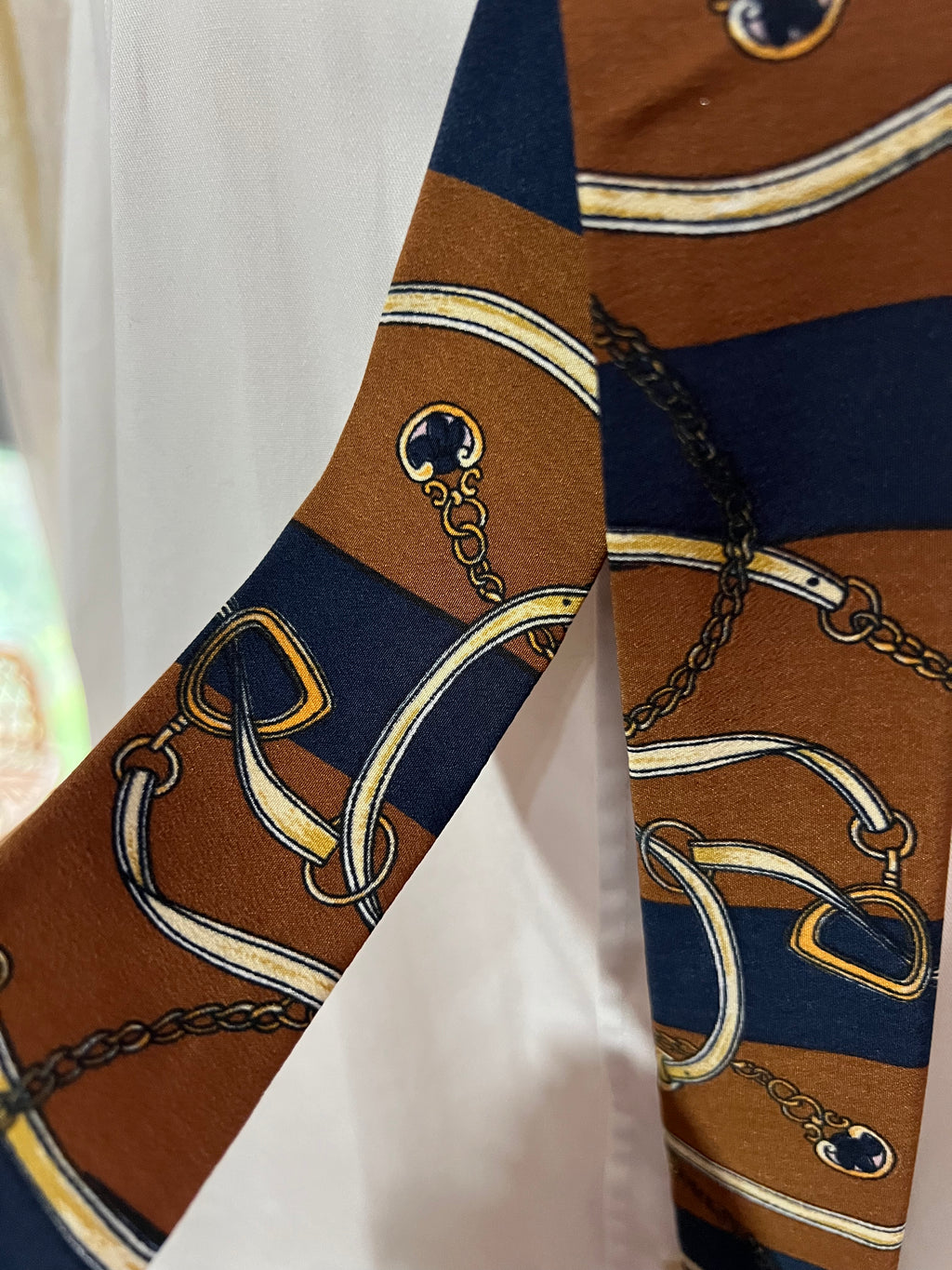 Equestrian Stripe Skinny Scarf