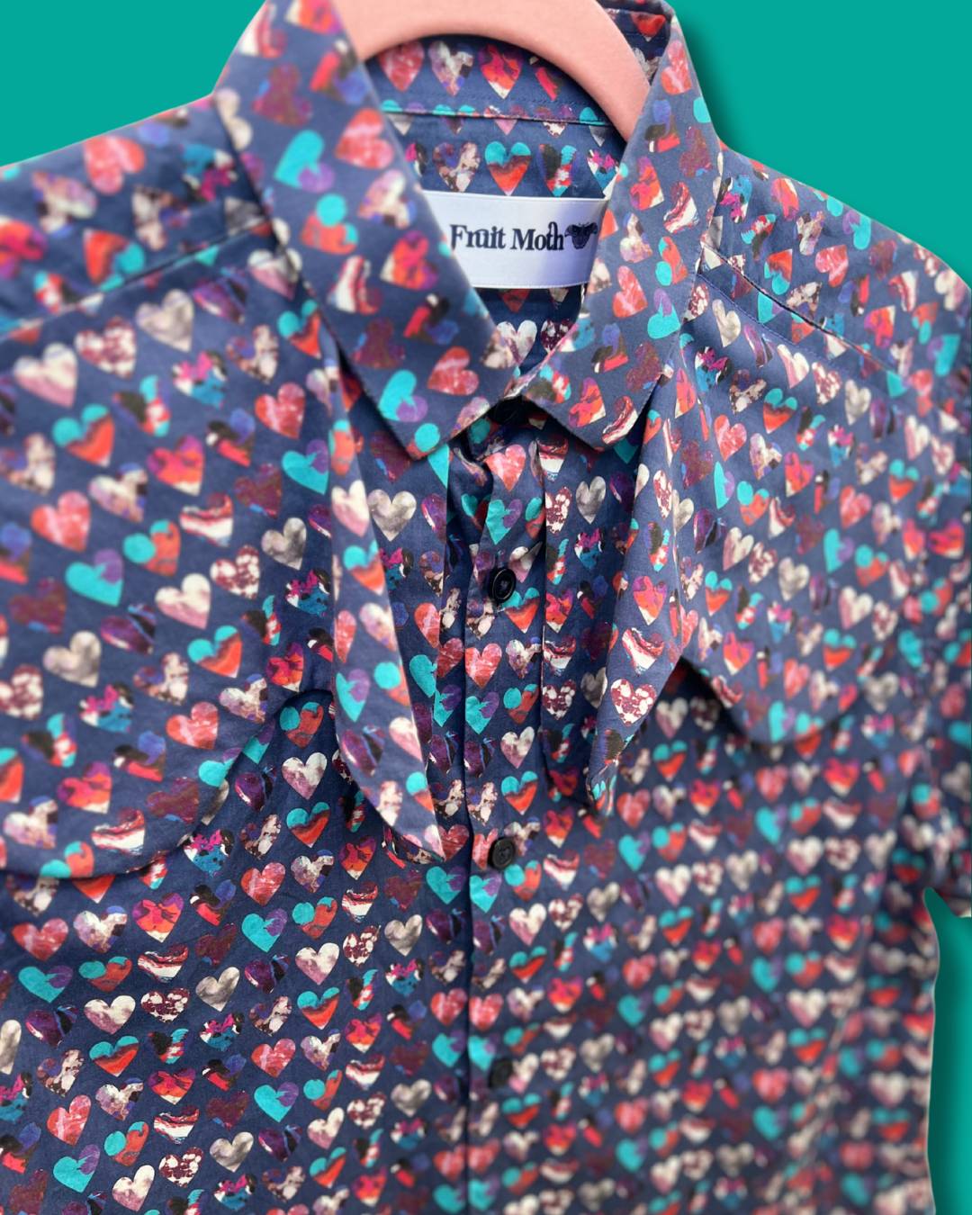 Handmade statement collar blouse, reworked collar shirt made in Manchester, one of a kind blouse