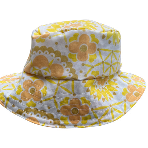 Isabella Orange and Yellow Reversible Bucket Hat