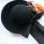 Black Wide Brim Hat With Black Silk Bow