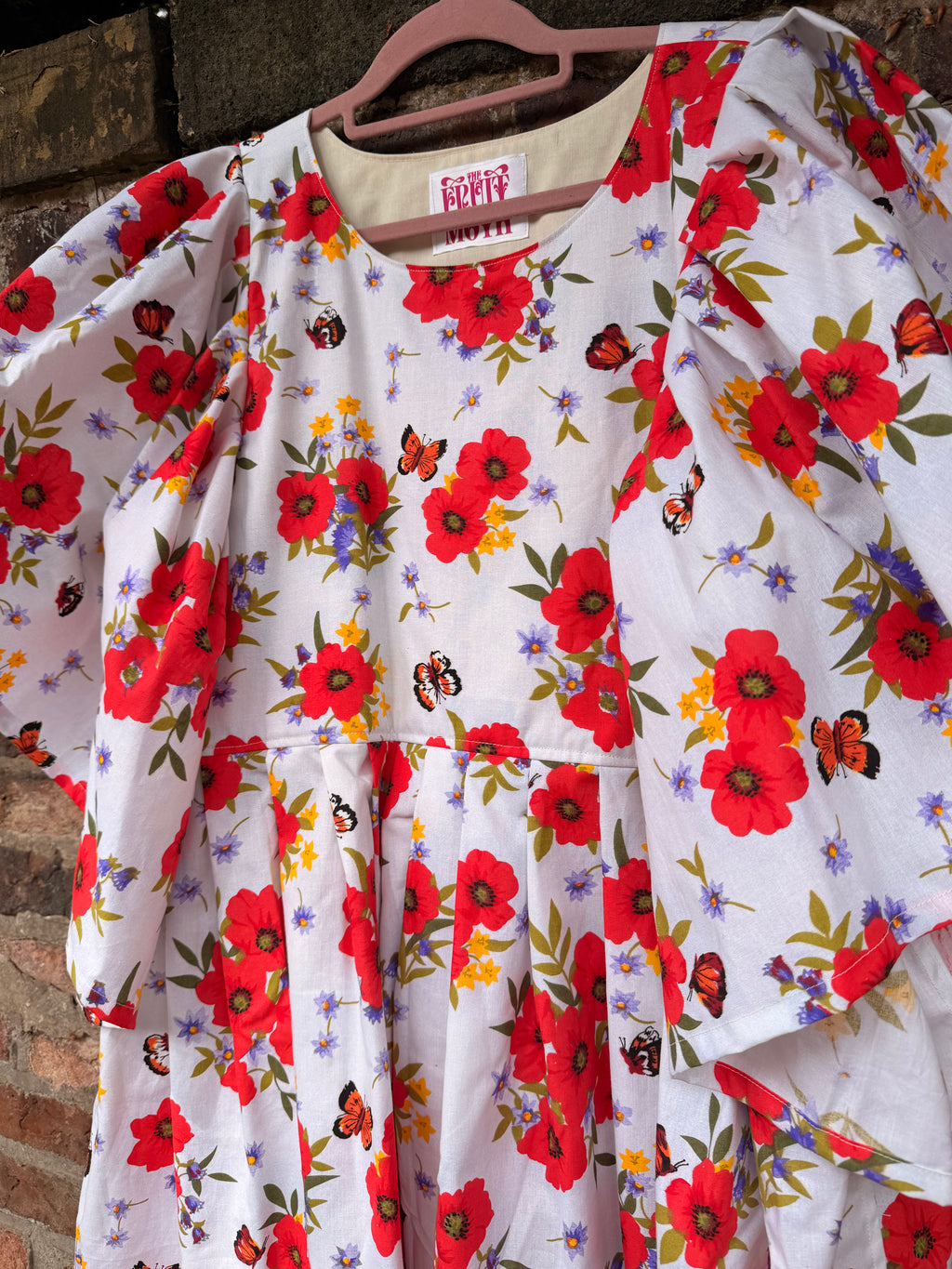 Poppy Angel Sleeve Midi Dress (UK size 12-18)