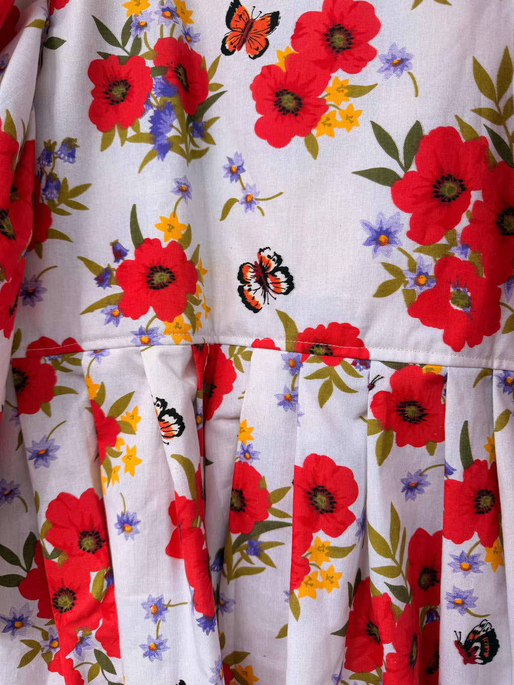 Poppy Angel Sleeve Midi Dress (UK size 12-18)