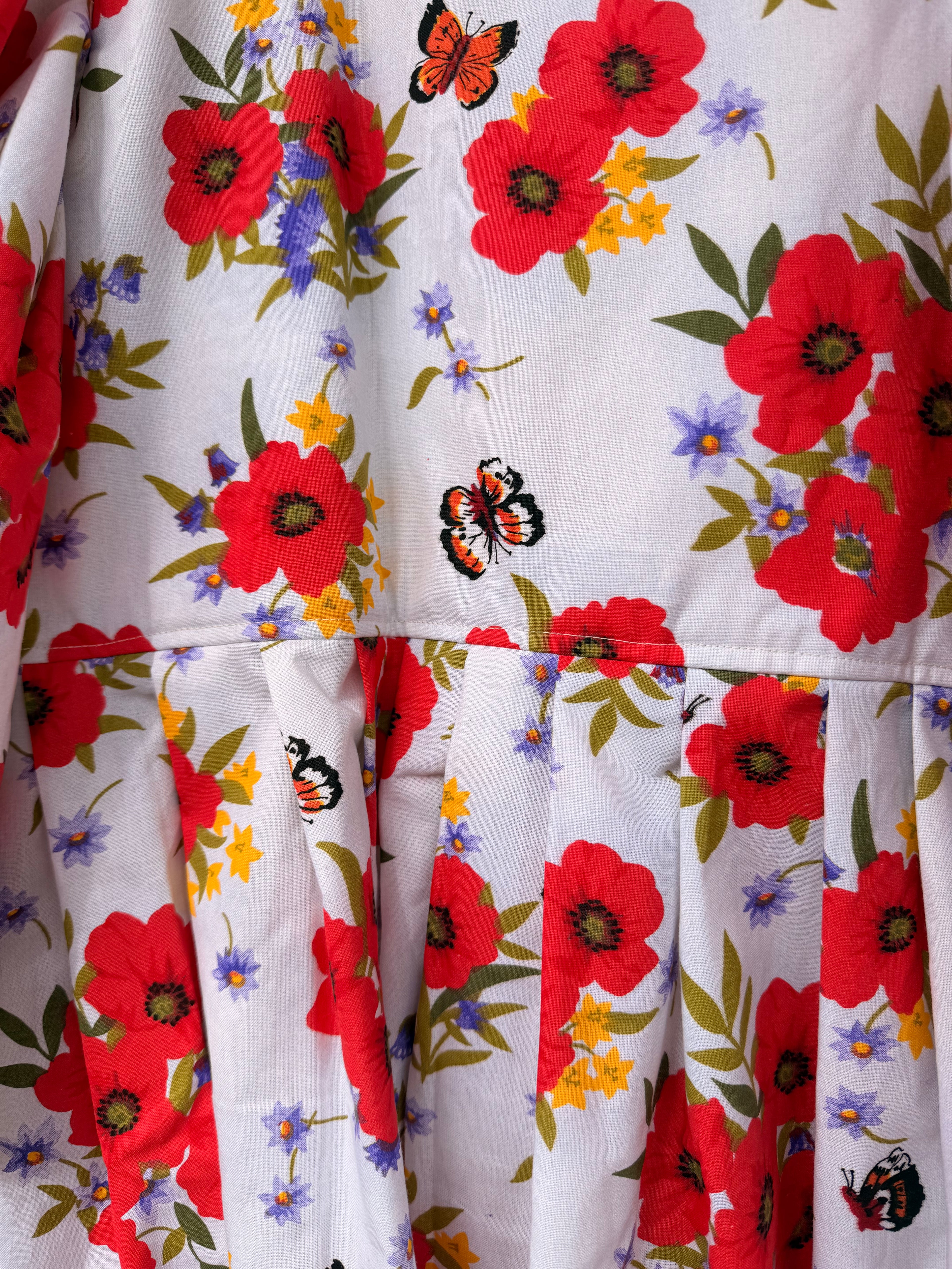 Poppy Angel Sleeve Midi Dress (UK size 12-18)