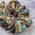 Liberty Teal & Purple Floral Scrunchie