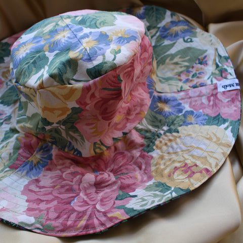 Liberty & Sanderson Floral Reversible Wide Brim Sun Hat