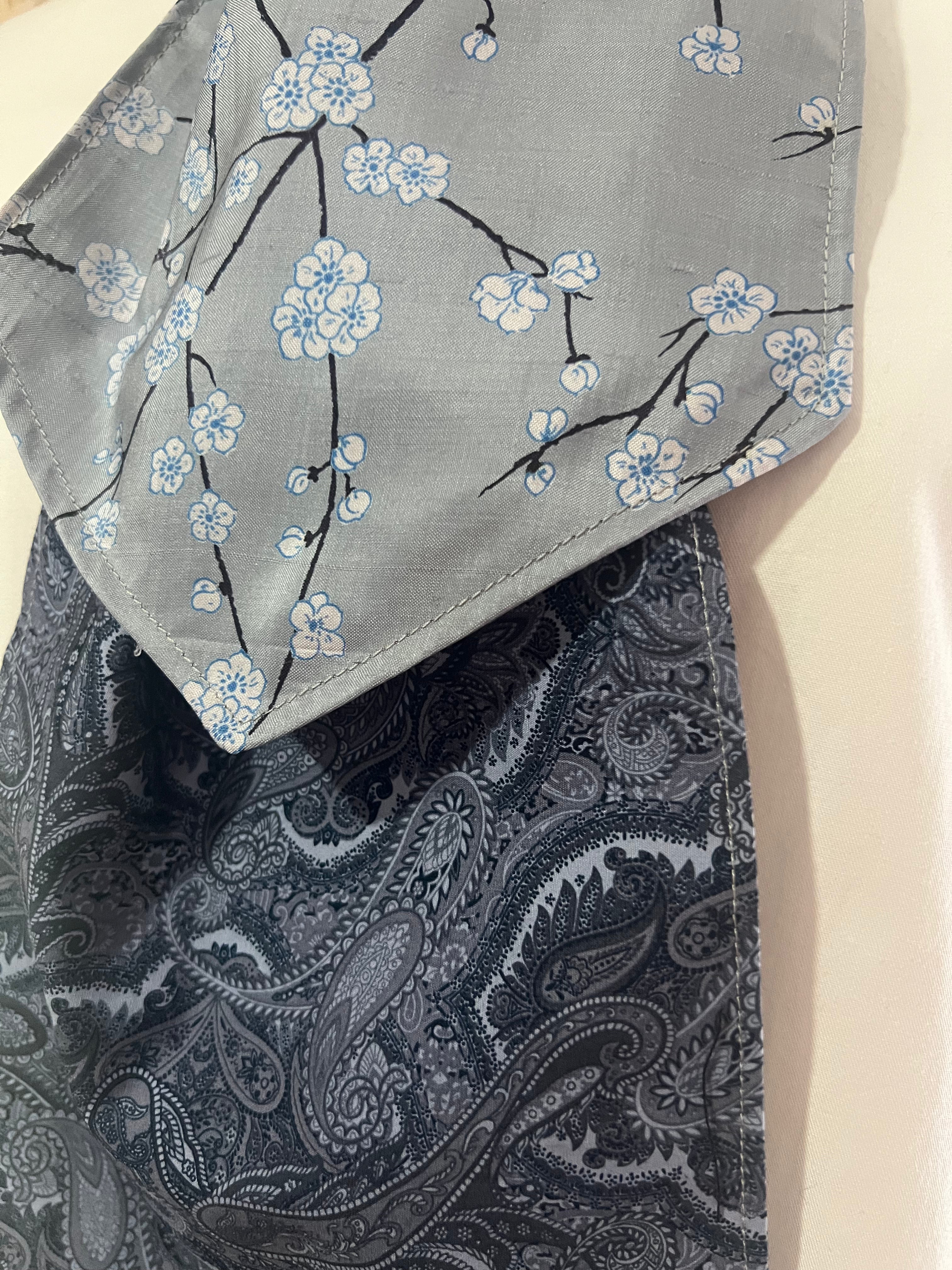Paisley and Silk Blossom Reversible Cravat