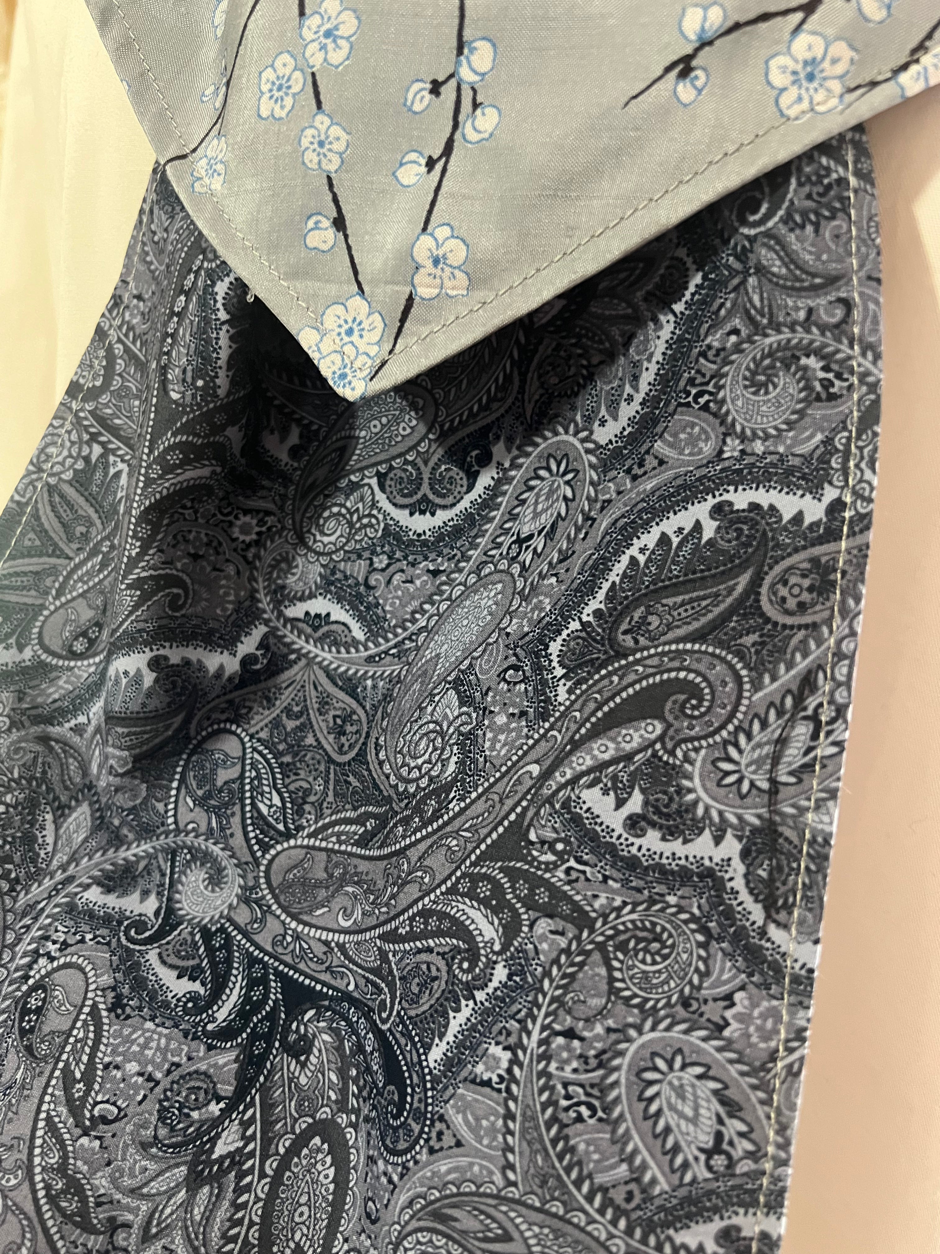 Paisley and Silk Blossom Reversible Cravat