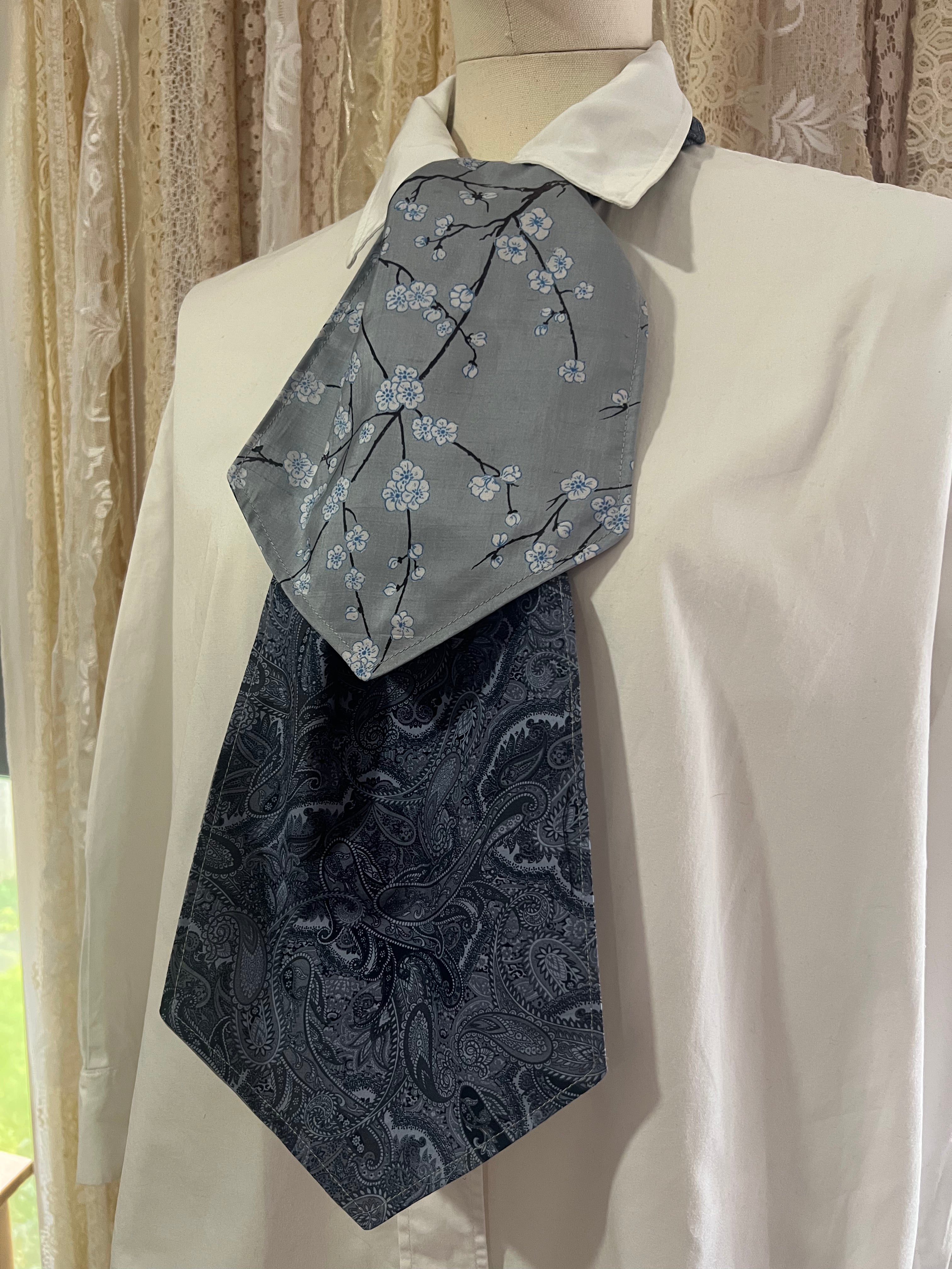 Paisley and Silk Blossom Reversible Cravat