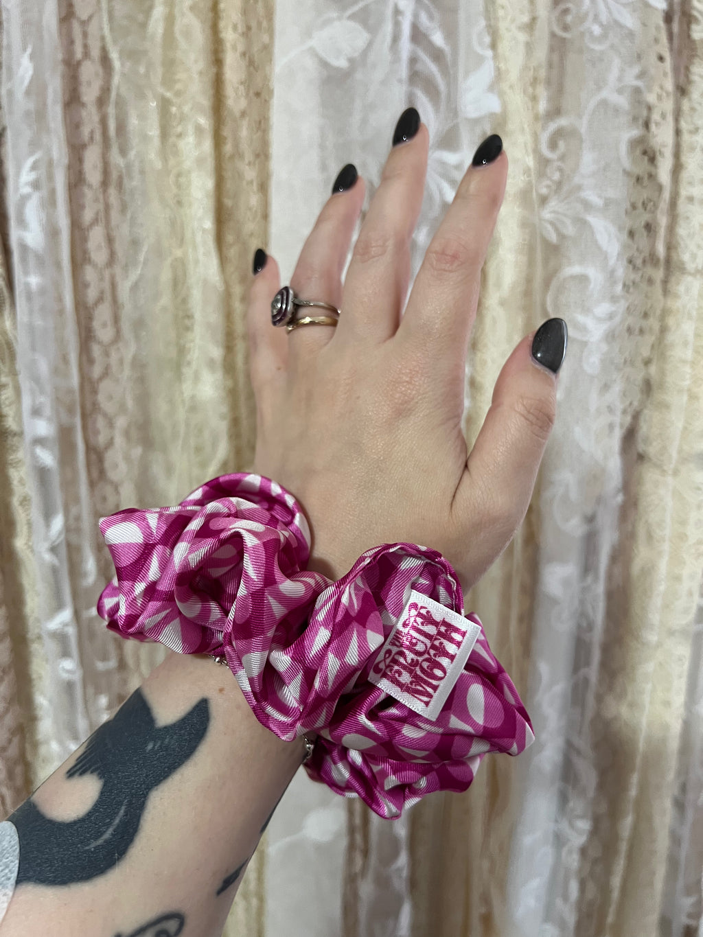 Pink Retro Scrunchie