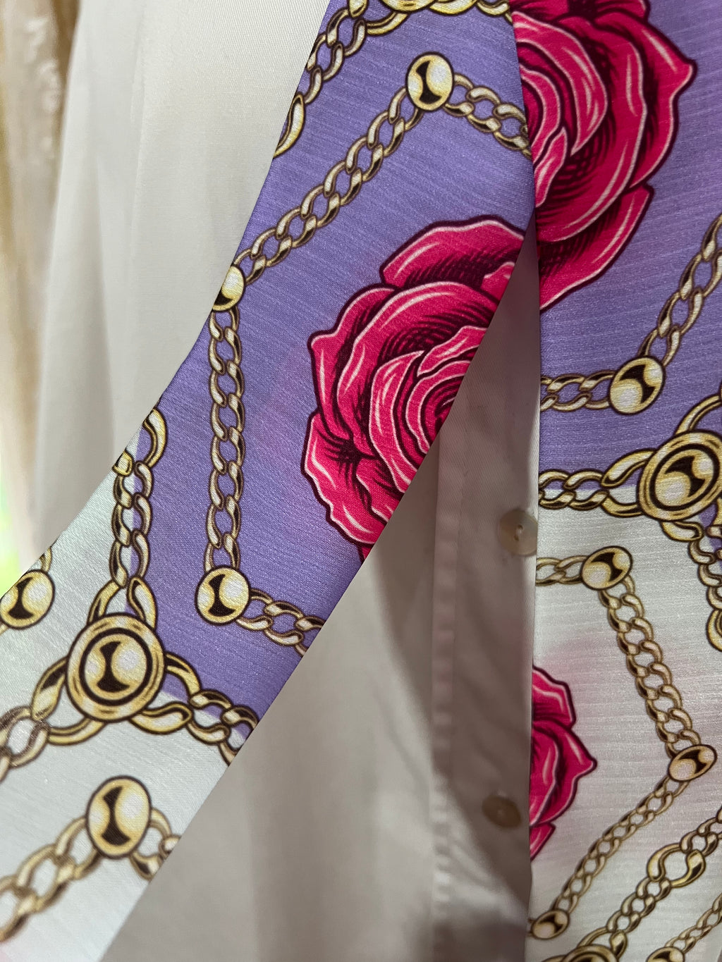 Rose and Chains Skinny Scarf